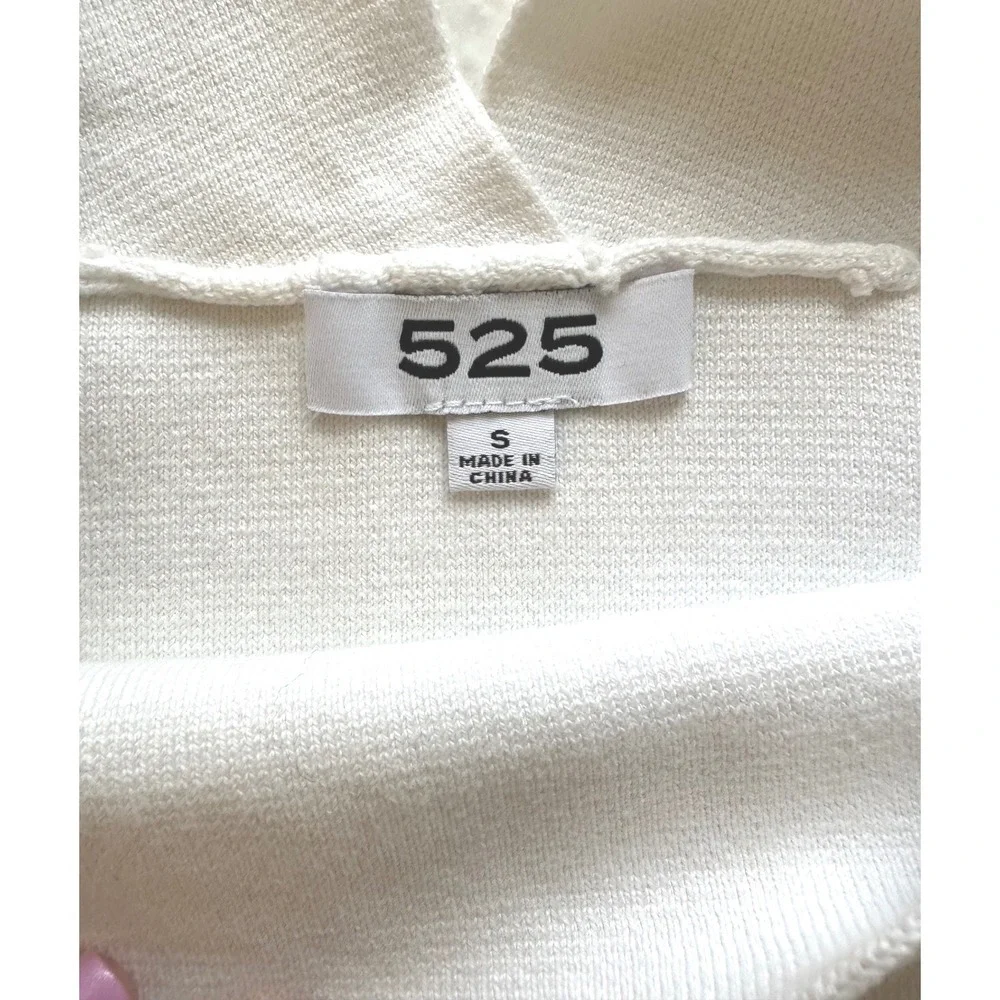 525 Ribbed Crop Tank Top Womens White Small Clean Girl Euro Summer Minimalist - Picture 4 of 6